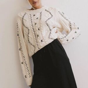 BOHME Milani Cable Knit Sweater brand new tags fell off